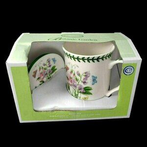 Portmeirion Botanic Garden Sweet Pea Mug and Coaster Set‎ BGIA8580-XG New